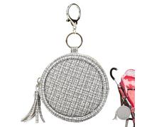 Baby Pacifier Holder With Clip - PU Leather Pacifier Pouch, Diaper Bag Accessory | Zipper Closure Feature, Compact Case Product For Boys Girls Travel Nursery Storage On-The-Go Convenience