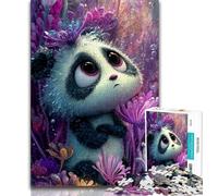 Baby Panda 1000 Piece Jigsaw Puzzles for Adults & Teens,Brain Intelligence Challenge Addictive Toys for Home Decoration 38x26cm