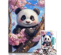 Baby Panda Jigsaw Puzzles for Adults 1000 Pieces,Challenging To Complete But Fun And Humorous with Matching Poster And Trivia Sheet 50x75cm
