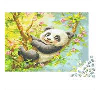 Baby Panda Jigsaw Puzzles Puzzle for Adults Kids. 1000 Pieces Climb Tree Challenge Toy Educational Games Home Decoration for Adults& Kids Age 14 Years Up 1000pcs (75x50cm)