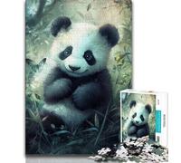 Baby Panda JigsawPuzzle 1000 Pieces for Adults,Toys Educational Games Stress Relieving Suitable for Desktop Decoration (38x26cm)