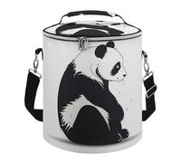Baby Panda Lunch Bag, 15L Portable Leakproof Picnic Basket with Shoulder Strap, Insulated Picnic Cooler Bag for Camping, Beach, Hiking & Groceries