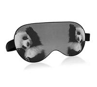 Baby Panda Sitting Pose Eye Masks Cover Blocks Light Sleep Mask Shade Cover Blindfold Relaxing Eyeshade Cover with Adjustable Head Strap for Men Women Kids