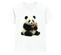 Baby Panda with Bamboo Boys Girls Kids T-Shirt Panda Animals Birthday