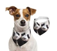 Baby Pandas Dog Bandanas,Summer Bandanas for Dogs Washable Adjustable Dog Triangle Scarf Bibs Cute Pet Bibs for Medium Large Dogs Puppy and Cats Large