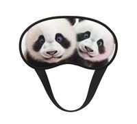 Baby Pandas Sleep Mask for Side Sleeper, Blackout Sleep Eye Mask Comfortable Blindfold Eyeshade Soft Breathable Sleeping Mask with Elastic Strap Silk Eye Covers for Travel