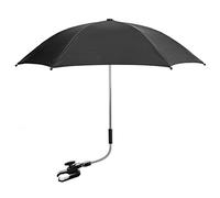 Baby Parasol Compatible with Ickle Bubba, Universal Pram Parasol with 50+ UV Protection, Baby and Infant Sun Umbrella for Buggy, with Adjustable Fixing Clamp, Clip on Stroller Umbrella (Black)