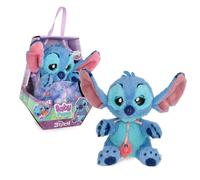 BABY PAWS Stitch Interactive Plush Toy with Sound Function when Opening and Closing Eyes, Includes a Carry Blanket, Gift Toy for Children from 18 Months