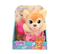 BABY PAWS Yummy Shiba Inu Interactive Plush Puppy to Carry Around Whose Belly Grows When Feeding and Gets Small with Dummy in Mouth - Gift and Toy for Children from 18 Months