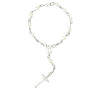 Baby Pearl Baptism Catholic For Finger Chain Rosary Gold Silver For Rosary Fbw878 (Silver, NaN)