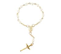 Baby Pearl Baptism Catholic For Finger Chain Rosary Gold Silver For Rosary Lqz436 (Gold, NaN)