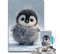 Baby Penguin Jigsaw Puzzles 1000 Pieces for Adults Teens,Stress Reliever Difficult Challenge Enhance Love between Couples 50x75cm