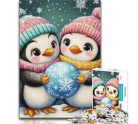 Baby Penguin Jigsaw Puzzles for Adults 1000 Pieces,Family Game Stress Reliever Difficult Challenge Great Gifts And Toys 50x75cm