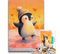 Baby Penguin Jigsaw Puzzles for Teenagers,Family Game Stress Reliever Difficult Challenge Artists Collection,Fine Art (38x26cm)
