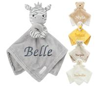 Baby Personalised Animal Comforter Blanket Soft Snuggly Animal Designs (Zebra)