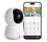 Baby/Pet Monitor for Indoor Security, Monitoring with Smart Phone app, 2K QHD Resolution, Auto Tracking/Motion Dection, 2-Way Audio Talk, Night Vision, Pan-Tilt Camera