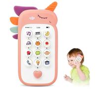 Baby Phone Toys, Kids Sensory Board, Educational Toy for Sensory Play, Pink Unicorn Toy Phones, Fun Sound Toy, for Boy and Girl, Sensory Toys for Babies