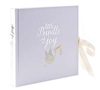 Baby Photo Album - 4'x6' - Stork Design - White Bundle of Joy