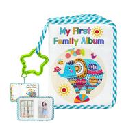 Baby Photo Album - Babies Photo Book Albums | Animal Pattern Soft Memory Books with Star Hook | KeepSake Records | Contains 17 Photos for Toddlers in the Family