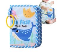 Baby Photo Album | Babys First Photo Album Soft - Soft Cloth Memory Keeping Keepsake with Mirror for Gender Reveal Birthday Parents Memories Kids