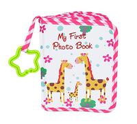 Baby Photo Album Cloth Photo Book | Soft Cloth Cartoon Giraffe Family First Year Photo Book Album | First Year Album for Photo Collector and for Kids, Newborns, Baby Shower