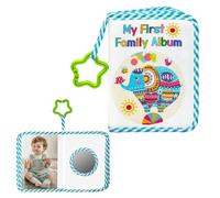 Baby Photo Album, Cute Photo Album Unisex Soft Cloth with Mirror My First Photo Album | Family First Year Memory Photo Book Album | Mini Photo Album for Kids Newborns Shower Party Favors