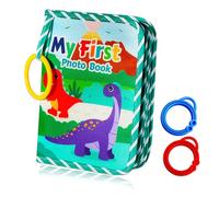 Baby Photo Album,First Year Memory Album Dinosaur Baby Memory Books Babies Photo Book Albums My First Year Photo Album Soft Cloth Album for Family Newborns Toddlers Babies Shower