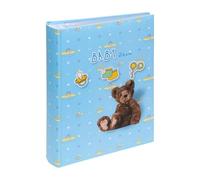 Baby Photo Album for 6x4 Photos - Easy to Fill Slip in Method & Book Bound Baby Boy Photo Album with Writing Space | Store 200 Pictures in a Traditional & Timeless Design | Gift Idea for Newborn