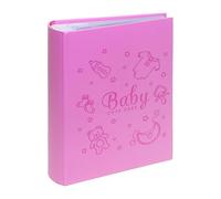 Baby Photo Album for 6x4 Photos - Easy to Fill Slip in Method & Book Bound Baby Girl Photo Album with Writing Space | Store 300 Pictures in a Traditional & Timeless Design | Gift Idea for Newborn