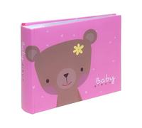 Baby Photo Album for 6x4 Photos - Easy to Fill Slip in Method & Book Bound Baby Girl Photo Album with Writing Space | Store 100 Pictures in a Traditional & Timeless Design | Gift Idea for Newborn