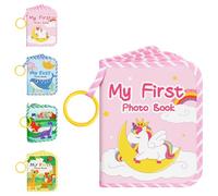 Baby Photo Album Holds 17 6x4 Pictures, My First Soft Cloth Family Photo Book,Precious memories belong to Baby Gift for the Toddler Kids Girls Boys (Unicorn)