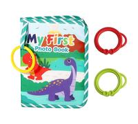 Baby Photo Album, My First Photo Book, Dinosaur Baby Photo Album Soft Book Holds 6x4In Pictures, Fabric My First Book for Family Newborns Babies Shower Toddlers