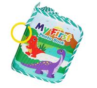 Baby Photo Albums - Dinosaur Crinkle Soft Picture Book | Soft Fabric Family Photo Book | Hold 4x6inch Cine Picture Album with Safe Mirror, Collezi