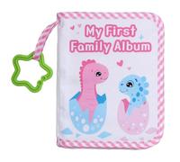 Baby Photo Albums, Soft Polyester Baby Album Photo Book Holds 17pcs 4X6" Pictures with Hook Colourful My First Family Photo Album Baby Memory Book for Newborn Toddler Kids(Dinosaur)