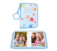 Baby Photo Book 21 Photos, My First Photo Album for Baby 4X6 Baby Picture Book Kids Photo Album 4x6 Baby Photo Album Soft Cloth Family Book, Gift for Babies Shower Newborns Family Photos (Blue)