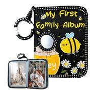 Baby Photo Book - Baby Photo Album, First Baby Soft Cloth Photo Album, Unisex Memory, Bee Honey Pattern Family Pictures Storage, My-First Photo Book for Family Newborns Shower Prty Favors