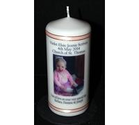 Baby Photo Candle Personalised for Any Occasion i.e Christening, Baptism, Naming Day