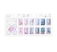 Baby Photo Frame, Newborn Photo Frames 12 Small Picture Frames Record Baby's First Year Monthly Growth Baby My First Year Photos Frame for New Parents (White)