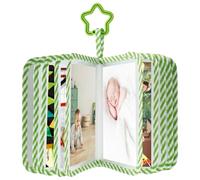 Baby Photo,Panda Pattern Baby Cloth Album,Holds 4X6in Pictures Lovely Photo Cloth Book My First Photo Book First Year Soft Memory Album With Pentastar Shape Teether for Shower Party Favors