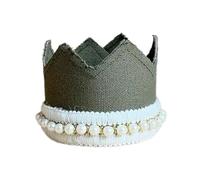 Baby Photography Props Crown Hat with Pearl Lace Trim Kids Birthday Crown Photo Hat Accessories Baby Nursery Room Decor Crown Hat Photo Props for Newborns