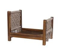 Baby Photoshoot Props Newborn Photography Bed Woven Photo Background Wood Bed for Infant Photo Studio Posing Accessories