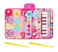 Baby Piano Mat - Music Learning Piano Jazz Drum Toy | Kids Musical Learning Toy | for Kids Boys Girls Home Travel Bedroom Living Room Party Education Preschool