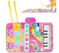 Baby Piano Mat | Toddler Piano Jazz Drum Learning Toy,Preschool Learning Music Pad | for Kids Boys Girls Home Travel Bedroom Living Room Party Education Preschool