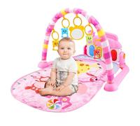 Baby Piano Play Mat Activity Gym, 4-in-1 Baby Gym with Piano, 5 Toys, Music and Light Play Mat, Early Development Activity Babys Plays mats Toy Gift for Babies, for Newborns 0 to 3 6 9 12 Months