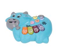 Baby Piano Toy, Cute Animal Electronic Keyboard, Inspires Musical Potential, Early Education Toy with Light, Non noxious Material (Blue)