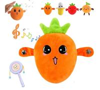 Baby Piano Toys with Metronome Sounds, Interactive Toys Banana Plush for Kids, Touch-Sensitive Musical Fruit Doll, Educational Body-Sensing Rhythm Gift for Boys and Girls (B)