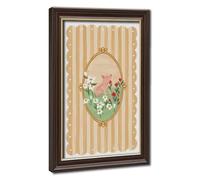Baby Pig Wall Art, Cottage Core Piglet Art Print Canvas Poster Bedroom Decor Landscape Office Room Decor Gift 16" L X 24" W