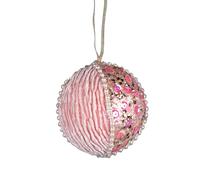 Baby Pink Bauble 7cm - Christmas Tree Hanging Decorations Festive Decorative Ornaments Fairy Tale Themed Xmas Tree Pendant
