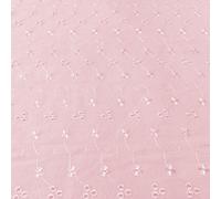 Baby Pink Broderie Anglaise 3 Hole Polycotton Embroidered Fabric | 59” - 150 cm Wide | Sold by The Metre