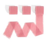 Baby Pink Chiffon Ribbons Gift Wrapping - 3 Rolls, 1.5'' X 20 Yd, Wedding & Florist Ribbon, Pastel Blush Pink